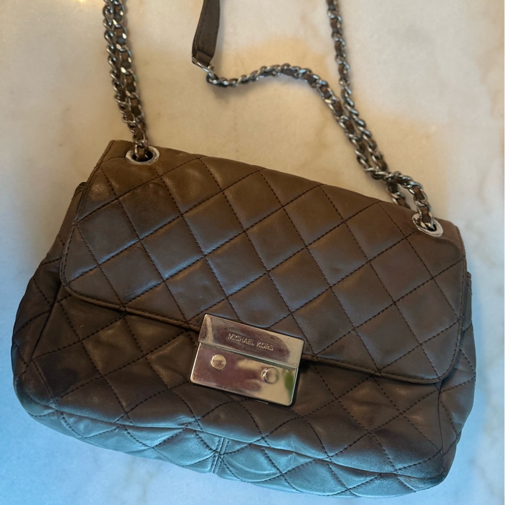 Michael Kors Quilted Leather Chain Shoulder Bag
